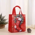 thumbnail image 5 of Aufmer 1 Pcs Holiday Themed Tote Bag, Non Woven Fabric Carrier for Christmas Presents(Multicolor), 5 of 6