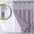 thumbnail image 5 of Clearance under $10 YZEGDCH Bathroom Shower Curtain 71"x84" Double Layer Machine Washable & Reusable Bathroom Hookless Shower Curtain Liner Bathroom Decor Home Must-have, 5 of 5