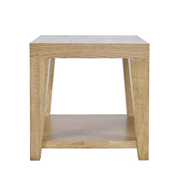 Jofran Laurel Creek Modern Contemporary 24" Square End Table with Open Shelf