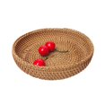 thumbnail image 1 of OUSITAID Storage Basket Woven Round Severing Tray Rattan Food Box Snack For Coffee With Handles Drinks 13 in High Wall, 1 of 9