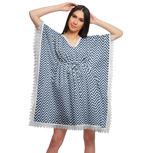 Moomaya Sortie de Plage Imprimé Kimono Caftan Kaftan Cache-Maillot pour Femmes