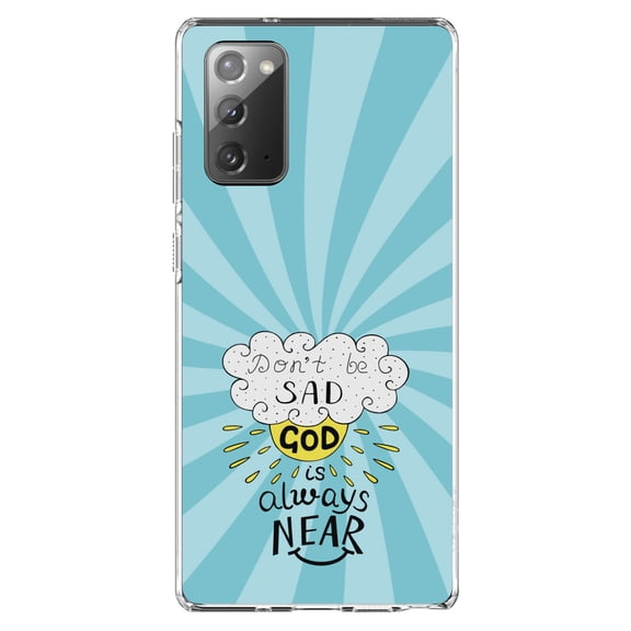 DistinctInk Clear Shockproof Hybrid Case for Galaxy Note 20 ULTRA (6.9" Screen) - TPU Bumper, Acrylic Back, Tempered Glass Screen Protector - Don't be Sad, God is Always Near