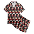 thumbnail image 4 of Luvoko Tween Children DIY Anniversary Print Pajama Set Short Sleeve Button Up Top And Shorts, 4 of 5