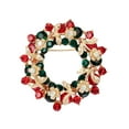 thumbnail image 1 of Wweixi Broche de Noël Broche Verte en Strass Broche Rétro, Broche Cristal AL054-A, 1 of 6