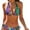 Colorful Snakeskin, variant on Women's Two Piece Bathing Suits Snakeskin Print Halter Triangle Top Tie Side Bottom Bikini Swimsuits