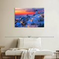 thumbnail image 2 of Elephant Stock Santorini Lights Wall Art - Horizontal Canvas Wall Art - Living Room Wall Decor - Beach Canvas - Blue And Orange Decor - 36" x 24", 2 of 8