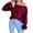 Red, variant on IROINNID Womens Sweater One-Shoulder Pullover Sweater Stripes Comfy Mid-Length Long Sleeve Sweater