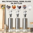 thumbnail image 4 of Oil and Vinegar Dispenser Set, 3Pcs 300ml Glass Olive Oil Bottles Oil Dispenser Bottles, 4 of 5