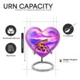 thumbnail image 3 of Yatskia Purple Snake with Thunderstorm Mini Memorial Keepsake Urns for Human Ashes Adult Brother and Sister, Large Funeral Burial Urn for Ashes Adult Male, (Heart 8 Inch and 3 Inch), 3 of 8