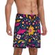 thumbnail image 2 of Balery Cinco De Mayo Floral Pantalones cortos de pijama de punto de algodón para hombre con cinturilla y bolsillos-X-Large, 2 of 6