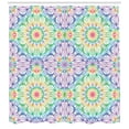 thumbnail image 3 of Rainbow Mandala Shower Curtain, Colorful Stripes with Flower Pattern Mystical Oriental Folklore Boho Motifs, Fabric Bathroom Set with Hooks, 69W X 70L Inches, Multicolor, by Ambesonne, 3 of 3
