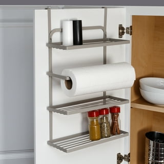 Funnacle Over Cabinet Door Paper Towel Holder Under Cabinets Kitchen Paper  Towel Holder Over Cabinet Door Paper Towel Holder for Kitchen, Utility