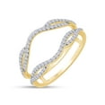 thumbnail image 3 of AFFY Infinity Wedding Ring Guard Enhancer, 0.40CT Moissanite Diamond 14K Yellow Gold over Silver-9, 3 of 6