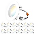 thumbnail image 1 of Sunco Paquete De 12 Luces Led Empotrables De 4 Pulgadas, Iluminación De Lata Regulable, 660 Lm, 11 W (Equivalente A 40 W) Seleccionable Cct 2700 K/3000 K/3500 K/4000 K/5000 K, Ajuste Suave, Clasificac, 1 of 6