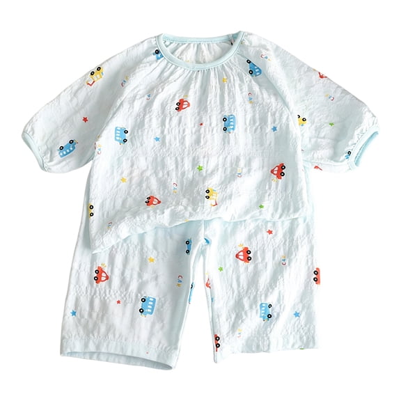 KPOPLK Toddler Girls Pajamas Cotton 6 9 12 Months 2T 3T 4T 5T Pjs Jammies Fall Winter Long Sleeve Sleepwear Sets(1-2 Years,Sky Blue)