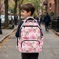 thumbnail image 5 of Binienty Pink Deer Bow Backpack for Girls Age 10-12 17 Inch Lightweight School Backpack with Side Pockets Kids Day Pack Kids Back to School Gifts, 5 of 8
