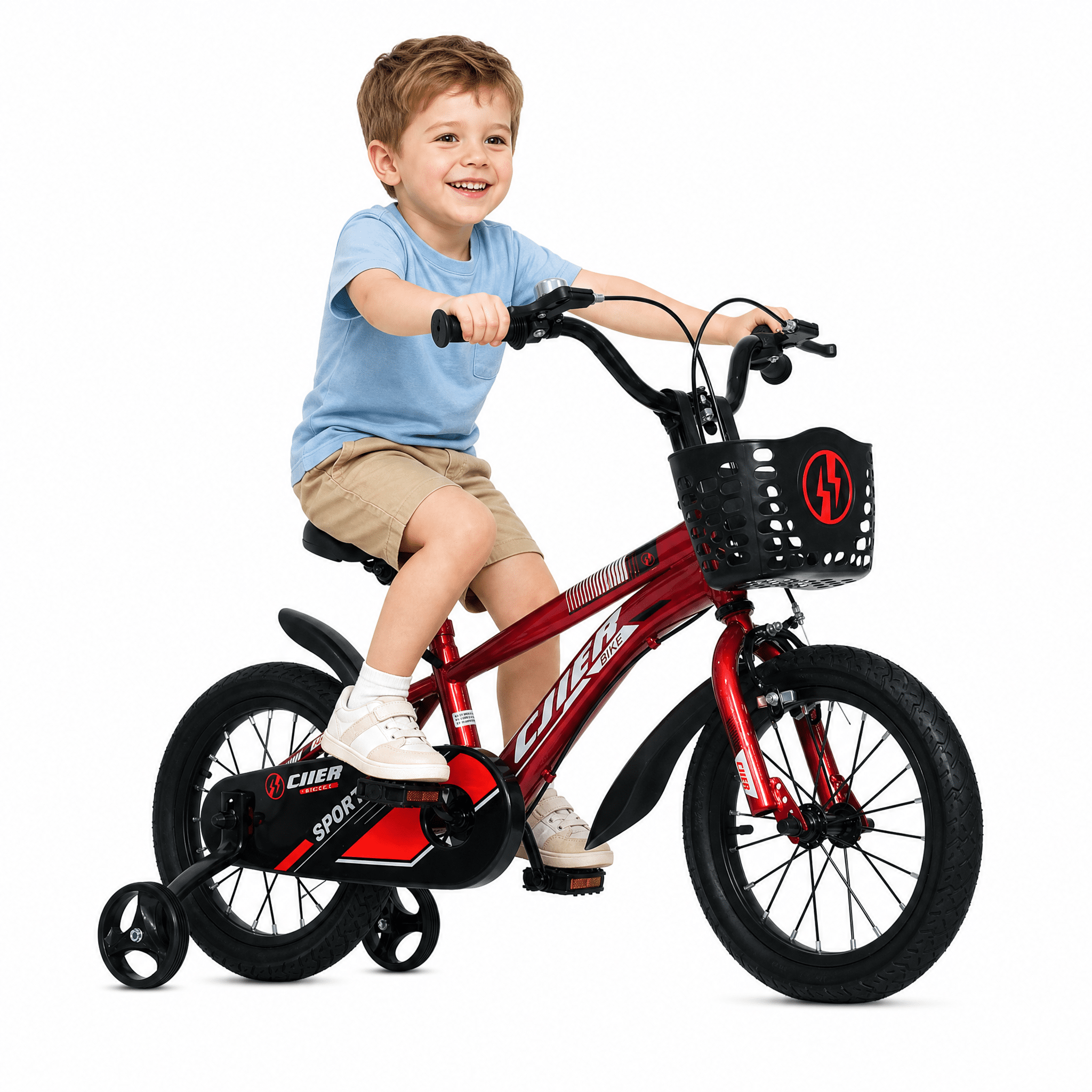 ICEELF 14 inch Kids Bike, Carbon Steel Frame, Dual Brakes, Adjustable ...