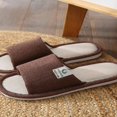 thumbnail image 3 of Women‘s Open Toe House Slippers Arch Support Lightweight Linen Slippers, 3 of 5