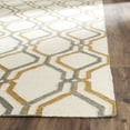 thumbnail image 4 of Safavieh Dhurries Steve Trellis Wool Area Rug, Ivory/Black, 8' x 10', 4 of 8