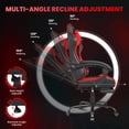 thumbnail image 6 of JONPONY Big and Tall Gaming Chair, Ergonomic High Back Gamer Chair with Footrest Lumbar Support, PU Leather Office Computer Chair for Long Sitting, Red, 6 of 10