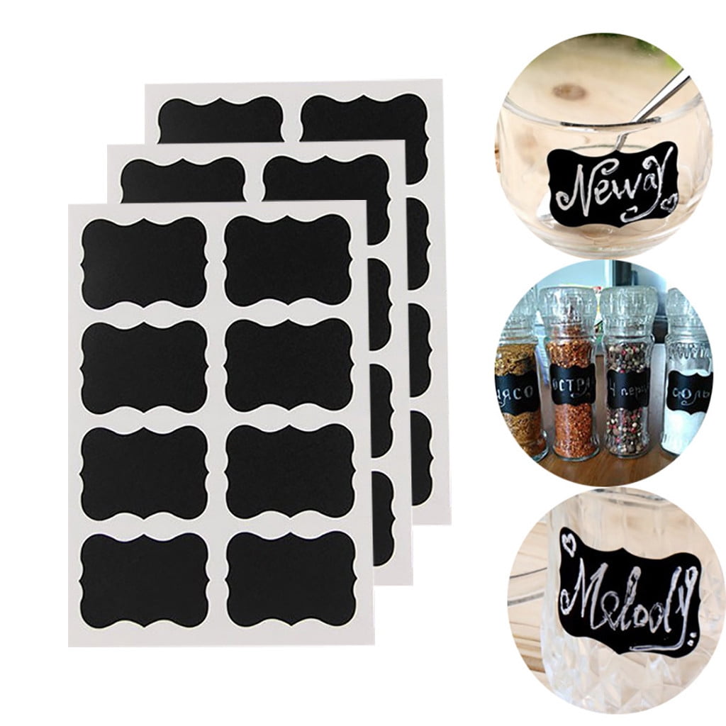 Blackboard Labels Jam Jars 120pcs DZSEE® Chalkboard Stickers Kitchen Labels for Glass Bottles Stickers for Labelling
