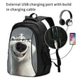 thumbnail image 2 of Honeii Smiling Polar Bear for Travel Laptop Backpack, Business Laptops Backpack with USB Charging Port, College High School Computer Bag for Men Women, 2 of 7