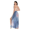 thumbnail image 3 of FORMRS Womens Long Sarong Beach Wrap Semi-Sheer Bikini Skirt Bathing Swimsuit Cover Up, Trees in The Night, 3 of 7