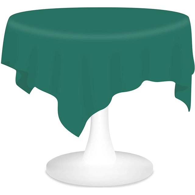 GHSDFBB Dark Green Plastic Tablecloths 3 Pack Disposable Table Covers 84 Inches Circle Shower Party Tablecovers PEVA Vinyl Table Cloths for Round Tables up to 6 ft and Picnic BBQ Birthday Weddin