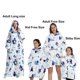 thumbnail image 1 of Manta de franela con mangas Sudadera de invierno Jersey polar Tiburón gigante Manta usable Sudadera con capucha para adultos Niños Bebés, 1 of 6