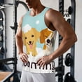 thumbnail image 5 of KLL Cute Dog In Bathtub1 Print Men's Muscle Gym Workout Stringer Tank Tops Bodybuilding Fitness T-Shirts Tank Tops Men-3X-Large, 5 of 7