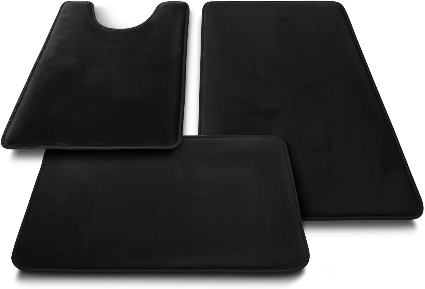 3-Piece Non-Slip Bathroom Rug Set – Ultra-Absorbent Coral Fleece Mats for Toilet, Vanity & Wet Floors, Machine-Washable Anti-Skid Bath Mats&nbsp;