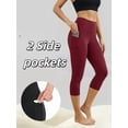 thumbnail image 5 of High Waisted Capri Leggings with Pockets - Tummy Control, Buttery Soft, Yoga & Workout Cropped Pants for Women, 5 of 9