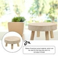 thumbnail image 6 of Flowerpot Stand Wicker Plant Pots Indoor Wooden Stool Shelves for Plants Decor Rattan Basket Glass Stool-shaped Pedestal Child, 6 of 6