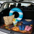 thumbnail image 2 of COEQINE Universal Car Boot Mat All Weather Cargo Liner Floor Mat with Non-Slip Backing Pet Cargo Mat Halloween Decor for Most Car Models, Yorkshire Terrier Witch Pumpkin, 2 of 7