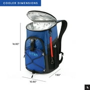 Titan by Arctic Zone 24 Can Backpack Cooler, 16 Quart, Ocean Blue