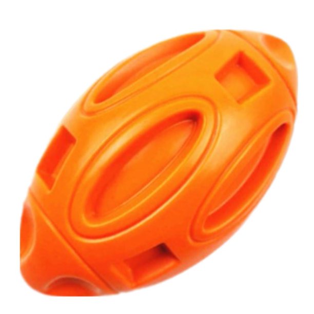 Pelota de juguete para perros con sonido chirriante para masticadores agresivos, pelota de goma para cachorros masticable E0T4