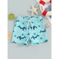 thumbnail image 2 of Bagilaanoe Toddler Baby Boys Swim Trunks Print Elastic Waist Swimming Shorts 6M 12M 18M 24M 3T 4T Kids Bathing Suit Swimsuit Swimwear, 2 of 9
