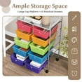 thumbnail image 5 of Costway 10-Drawer Storage Cart Utility Rolling Trolley Kitchen Organizer Rainbow, 5 of 10