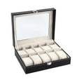 thumbnail image 1 of Opolski 6/10/12/20 Slots Faux Leather Wrist Watch Storage Box Display Case Organizer, 1 of 8