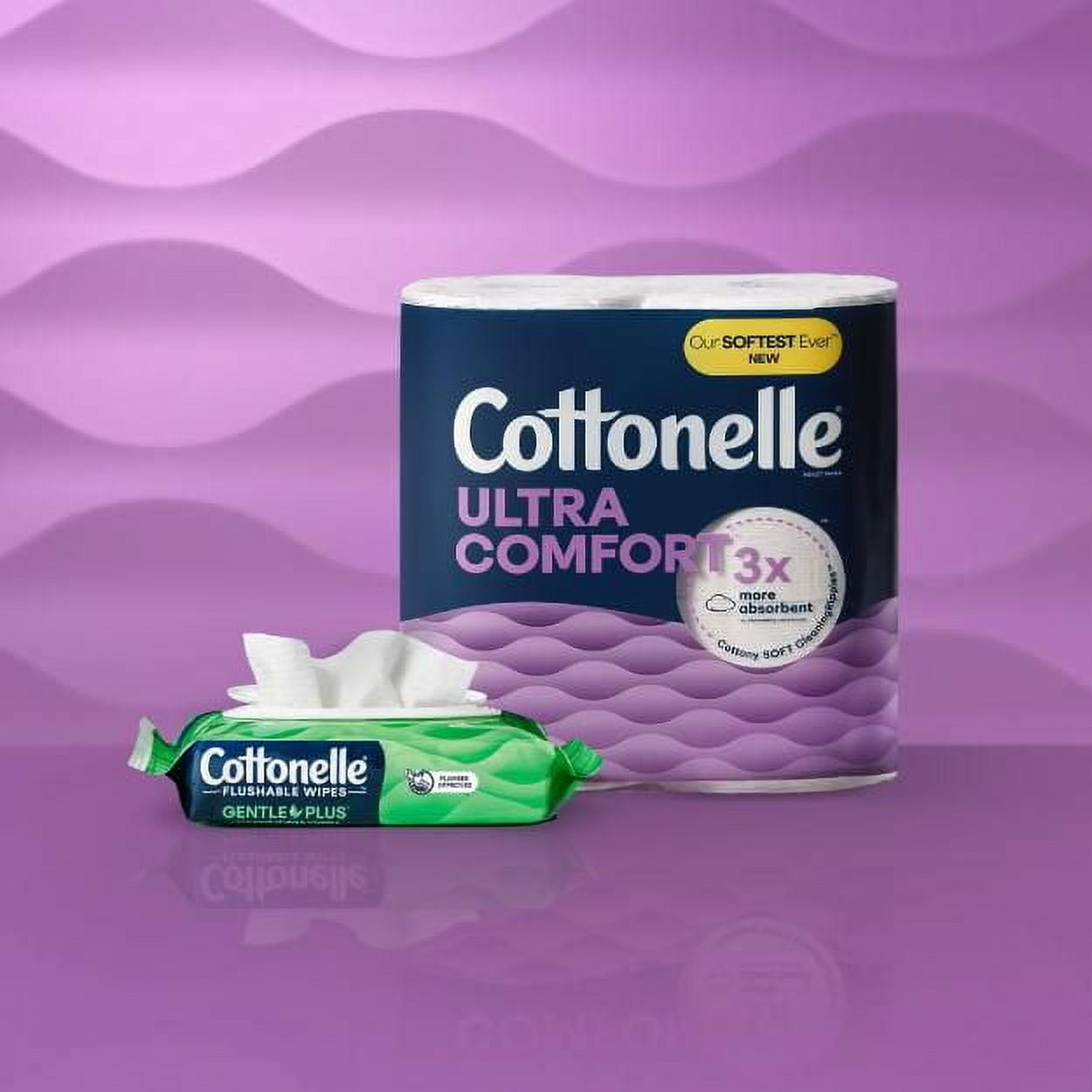 Cottonelle Ultra Comfort Toilet Paper, 6 Mega Rolls (6 Mega Rolls = 24 Regular Rolls), 244 Sheets Per Roll, Cottonelle Ultra Comfort Toilet Paper,6 Mega Rolls