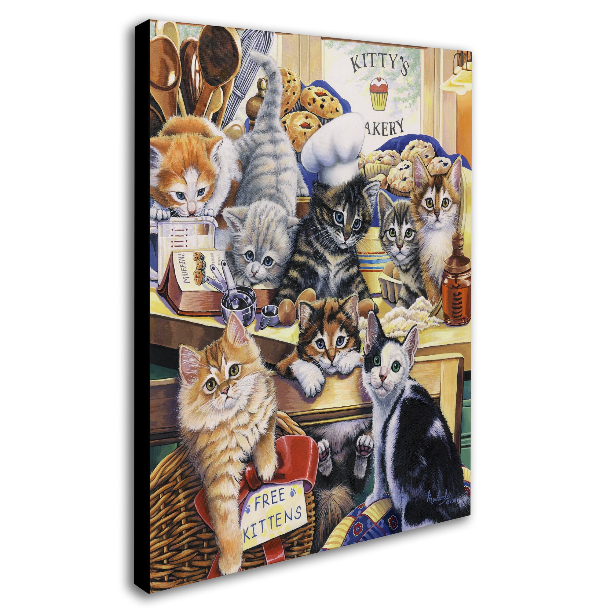 Trademark Fine Art 'Kitty Bakery' Canvas Art by Jenny Newland