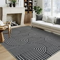 thumbnail image 7 of Garvee 10'x13' Modern Abstract Area Rug Rainbow Stripe Carpet, Washable Rugs Simple Style Home Decor Carpet with Non-Slip Backing Low Pile Floor Mat for Living Room Bedroom, Black, 7 of 7