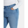 thumbnail image 4 of Terra & Sky Women's Plus High Rise Straight Leg Jeans, Sizes 16W-26W, 4 of 5