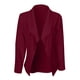 thumbnail image 3 of Gibobby Blazer de mujer Blazer Largo para Mujer chaquetas de negocios chamarra de trabajo con bolsillos(Vino,G), 3 of 5