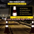 thumbnail image 4 of Traffic Cones VEVOR de PVC naranja de 28 pulgadas con collares reflectantes, 4 of 9