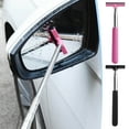 thumbnail image 1 of Limpiaparabrisas del espejo retrovisor del coche Limpiador de ventanas telescópicas retráctil Mango extensible de 38.6 "de largo Cepillo de vidrio de deshidratación para la descontaminación del, 1 of 7