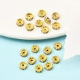 thumbnail image 4 of 100 pc Iron Rhinestone Spacer Beads Grade B Rondelle for Jewelry Craft Making Findings Straight Edge Golden 7~8x3~3.5mm Hole: 2mm, 4 of 4