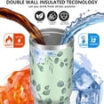 thumbnail image 3 of Floral 30oz Handheld Travel Tumbler with Handle – Double Wall Stainless Steel Insulated Cup, Flip Straw Lid, Leak-Proof & BPA-Free, Durable Hot & Cold Drink Mug,Thanksgiving, Xmas, Spring ,Flower, 3 of 6