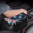 thumbnail image 4 of Yuyamidu Blue Butterfly Car Armrest Cover with Pockets Pink Flower Automotive Armrest Pad Soft Car Center Console Armrest Cushion Cover Auto Accessories for Most Vehicles, 4 of 7