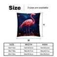 thumbnail image 5 of Flamingo Decorative Bed Pillow Covers Throw Pillows Set with Unique Patterns for all Occasions - 16x16, 18x18, 20x20 inches - 2 Pack Pillow Inserts Included, 5 of 6